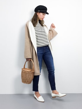 「LOUNGEDRESS（ラウンジドレス）のアイテム（その他アウター）」を使った、KIIさん（レディース・160cm）の冬コーディネート