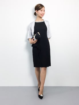 「二次会」｜「アイテム（その他アウター）」を使った、KIIさん（レディース・160cm）の冬コーディネート