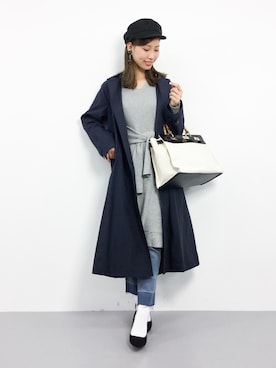 「Chez toi（シェトワ）のアイテム（その他アウター）」を使った、KIIさん（レディース・160cm）の冬コーディネート
