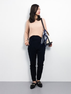 「EN ROUTE（アンルート）のアイテム（パンツ）」を使った、KIIさん（レディース・160cm）の春コーディネート