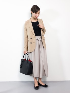 「ivory court（アイボリーコート）のアイテム（ショルダーバッグ）」を使った、KIIさん（レディース・160cm）の春コーディネート