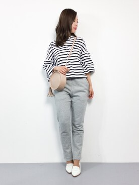 「HONORE（オノレ）のアイテム」を使った、KIIさん（レディース・160cm）の春コーディネート