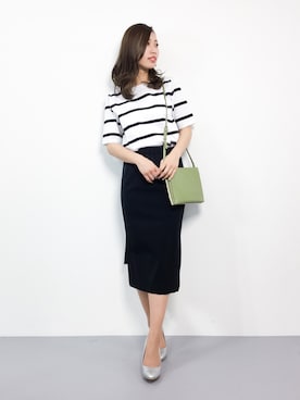 「EN ROUTE（アンルート）のアイテム（スカート）」を使った、KIIさん（レディース・160cm）の春コーディネート