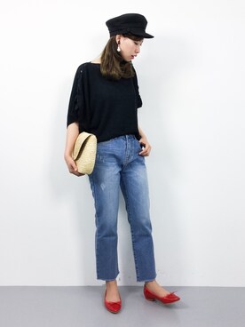 「LUC DNM （ラックデニム）のアイテム」を使った、KIIさん（レディース・160cm）の春コーディネート