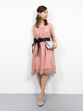 「ふりふ（フリフ）のアイテム（ワンピース）」を使った、KIIさん（レディース・160cm）の春コーディネート