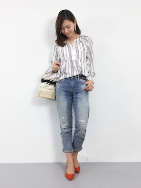 「LAPUIS（ラピュイ）のアイテム（バッグ）」を使った、KIIさん（レディース・160cm）の春コーディネート