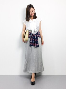 「ボウタイ」｜KIIさん（レディース・160cm）の春コーディネート