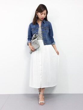 「URBAN RESEARCH ROSSO WOMEN（アーバンリサーチ　ロッソ）のアイテム（デニムジャケット）」を使った、KIIさん（レディース・160cm）の春コーディネート