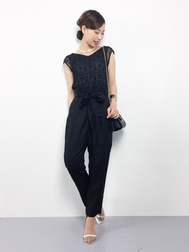 「URBAN RESEARCH ROSSO WOMEN（アーバンリサーチ　ロッソ）のアイテム（サロペット/オーバーオール）」を使った、KIIさん（レディース・160cm）の夏コーディネート