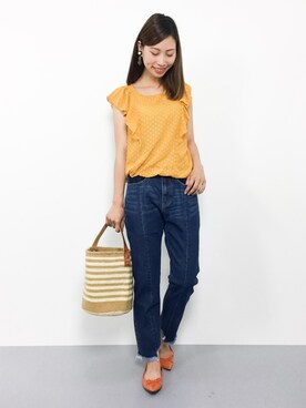 「COMPILATION（コンピレーション）のアイテム」を使った、KIIさん（レディース・160cm）の夏コーディネート