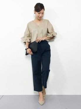 「バルーンスリーブ」｜KIIさん（レディース・160cm）の夏コーディネート