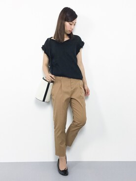 「URBAN RESEARCH Sonny Label（アーバンリサーチサニーレーベル）のSonny Label キャンバスバケツショルダーバッグ（ショルダーバッグ）」を使った、KIIさん（レディース・160cm）の夏コーディネート