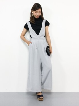 「laboratory work（ラボラトリーワーク）のアイテム（サロペット/オーバーオール）」を使った、KIIさん（レディース・160cm）の夏コーディネート
