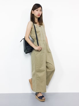 「Factor=（ファクターイコール）のアイテム（オールインワン・サロペット）」を使った、KIIさん（レディース・160cm）の夏コーディネート