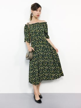 「Bab Bou Jeloud（バブブージュルード）のアイテム（ワンピース）」を使った、KIIさん（レディース・160cm）の夏コーディネート