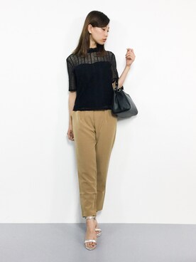 「BEAUTY&YOUTH UNITED ARROWS（ビューティーアンドユースユナイテッドアローズ）のBYSF∴ カラー2WAYハンドショルダー ◆（ハンドバッグ）」を使った、KIIさん（レディース・160cm）の夏コーディネート