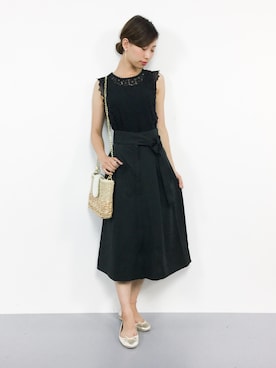 「coca（coca）（コカ）のアイテム（クラッチバッグ）」を使った、KIIさん（レディース・160cm）の夏コーディネート