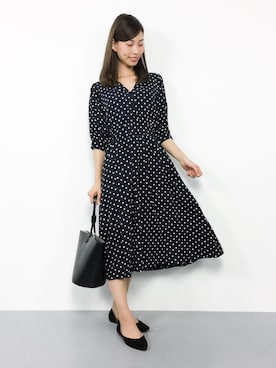 「archives（アルシーヴ）のアイテム（シャツワンピース）」を使った、KIIさん（レディース・160cm）の夏コーディネート