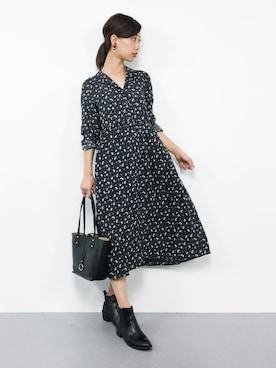 「179/WG（イチナナキュウダブルジー）のアイテム（シャツワンピース）」を使った、KIIさん（レディース・160cm）の秋コーディネート