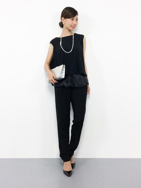 「チュール」｜「アイテム（つなぎ/オールインワン）」を使った、KIIさん（レディース・160cm）の夏コーディネート