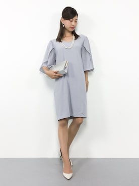 「アイテム（ドレス、グレー系）」を使った、KIIさん（レディース・160cm）の秋コーディネート