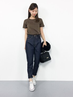 「14+（イチヨンプラス）のアイテム（トップス）」を使った、KIIさん（レディース・160cm）の秋コーディネート