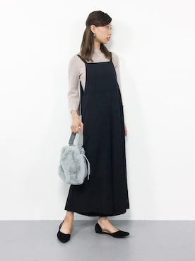 「INGNI（イング）のアイテム（サロペット/オーバーオール）」を使った、KIIさん（レディース・160cm）の秋コーディネート