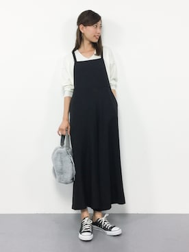 「INGNI（イング）のアイテム（サロペット/オーバーオール）」を使った、KIIさん（レディース・160cm）の秋コーディネート