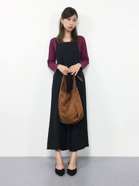 「INGNI（イング）のアイテム（サロペット/オーバーオール）」を使った、KIIさん（レディース・160cm）の秋コーディネート