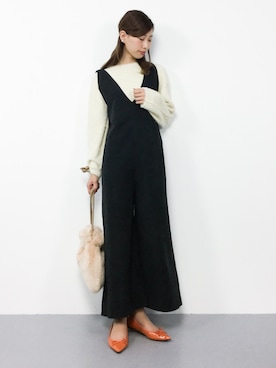 「anap mimpi（アナップミンピ）のアイテム（つなぎ/オールインワン）」を使った、KIIさん（レディース・160cm）の秋コーディネート