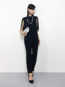 「二次会」｜「アイテム（サロペット/オーバーオール）」を使った、KIIさん（レディース・160cm）の秋コーディネート