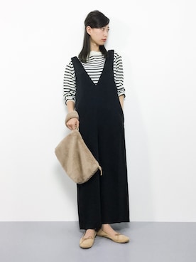 「ラフスタイル」｜「アイテム（つなぎ/オールインワン）」を使った、KIIさん（レディース・160cm）の秋コーディネート