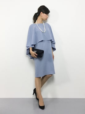 「アイテム（ドレス、グレー系）」を使った、KIIさん（レディース・160cm）の秋コーディネート