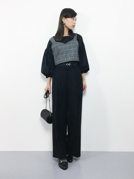 「SET（セット）のアイテム（トップス）」を使った、KIIさん（レディース・160cm）の秋コーディネート