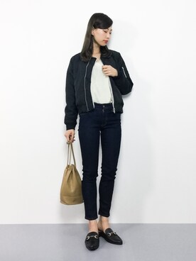 「バブーシュ」｜「アイテム（その他アウター）」を使った、KIIさん（レディース・160cm）の秋コーディネート