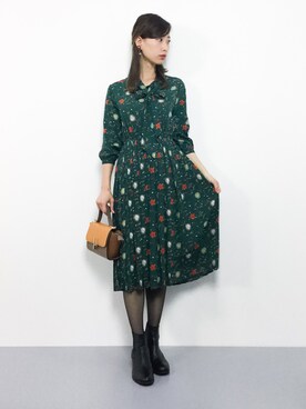 「ボウタイ」｜KIIさん（レディース・160cm）の秋コーディネート