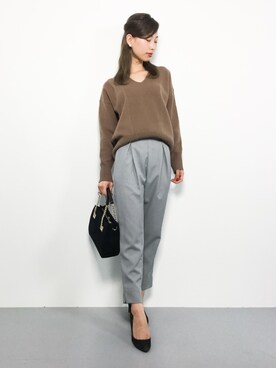 「Two Faces（トゥーフェイシーズ）のアイテム（パンツ）」を使った、KIIさん（レディース・160cm）の秋コーディネート