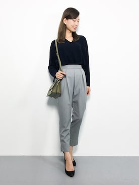 「Two Faces（トゥーフェイシーズ）のアイテム（パンツ）」を使った、KIIさん（レディース・160cm）の秋コーディネート