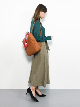 「cache cache（カシュ カシュ）のアイテム（バックパック/リュック）」を使った、KIIさん（レディース・160cm）の秋コーディネート