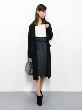 「スカラップ」｜「アイテム（チェスターコート）」を使った、KIIさん（レディース・160cm）の秋コーディネート