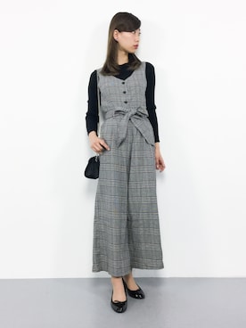 「SpRay（スプレイ）のアイテム（つなぎ/オールインワン）」を使った、KIIさん（レディース・160cm）の冬コーディネート