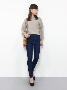 「D-LOOP（ディーループ）のアイテム」を使った、KIIさん（レディース・160cm）の冬コーディネート