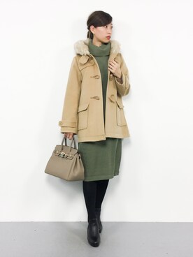 「dazzlin（ダズリン）のアイテム（ダッフルコート）」を使った、KIIさん（レディース・160cm）の冬コーディネート