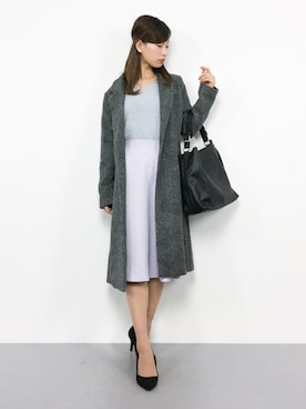「KOBE LETTUCE（コウベレタス）のアイテム（チェスターコート）」を使った、KIIさん（レディース・160cm）の冬コーディネート