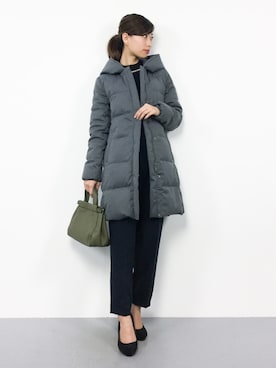 「INTERPLANET（インタープラネット）のアイテム（ダウンジャケット/コート）」を使った、KIIさん（レディース・160cm）の冬コーディネート