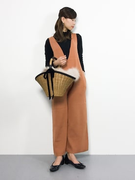 「CLEARIMPRESSION （クリアインプレッション）のアイテム（つなぎ/オールインワン）」を使った、KIIさん（レディース・160cm）の冬コーディネート