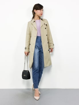 「NATURAL BEAUTY BASIC（ナチュラルビューティーベーシック）のアイテム（トレンチコート）」を使った、KIIさん（レディース・160cm）の冬コーディネート