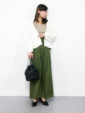 「AZUL ENCANTO（アズールエンカント）のアイテム（シャツ/ブラウス）」を使った、KIIさん（レディース・160cm）の冬コーディネート