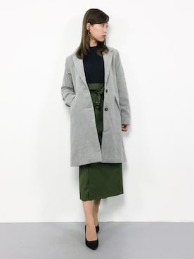 「チェスター」｜「アイテム（スカート）」を使った、KIIさん（レディース・160cm）の冬コーディネート