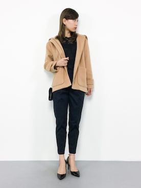 「フードコート」｜「アイテム（ブルゾン）」を使った、KIIさん（レディース・160cm）の冬コーディネート